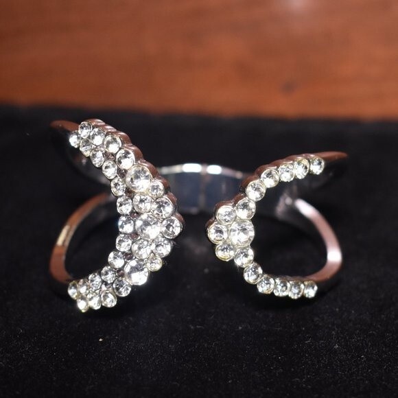 Womens Faux Diamond Cuff Bracelet - Picture 4 of 8